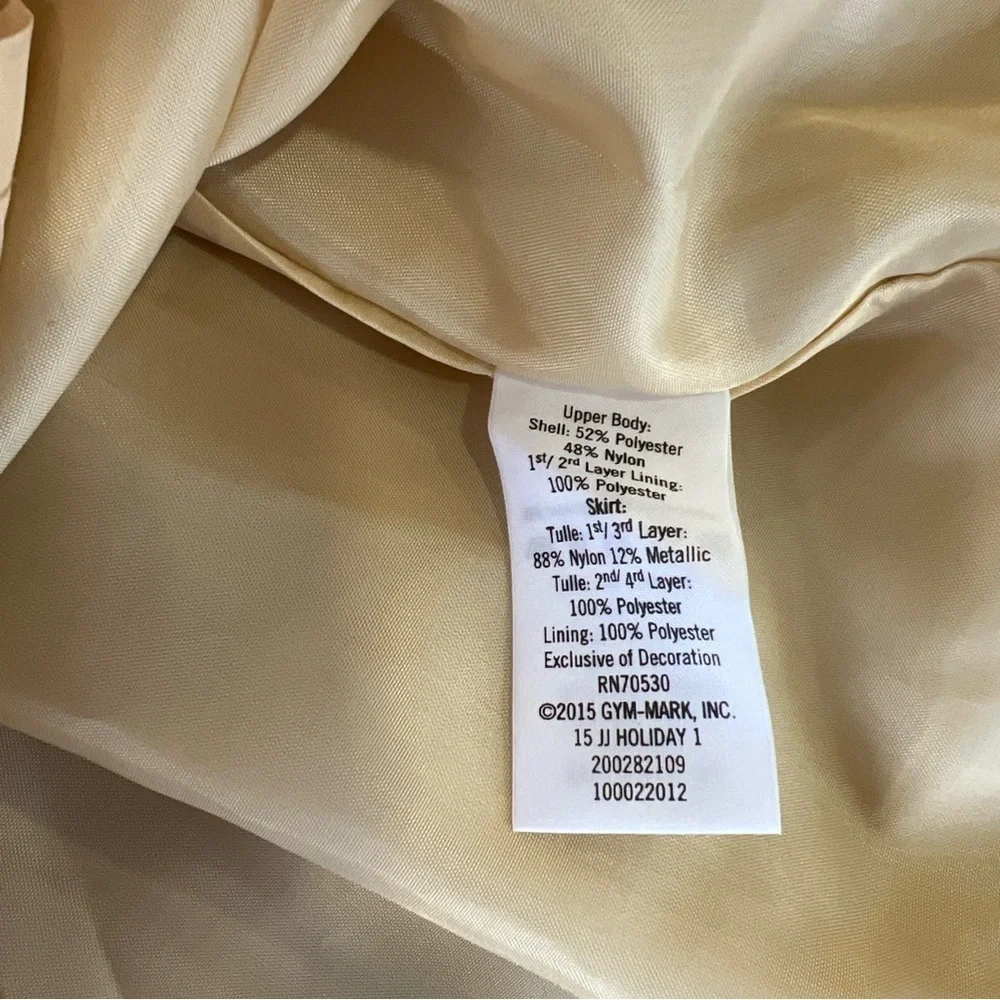 Janie and jack metallic gold colorblock tulle party dress nwt